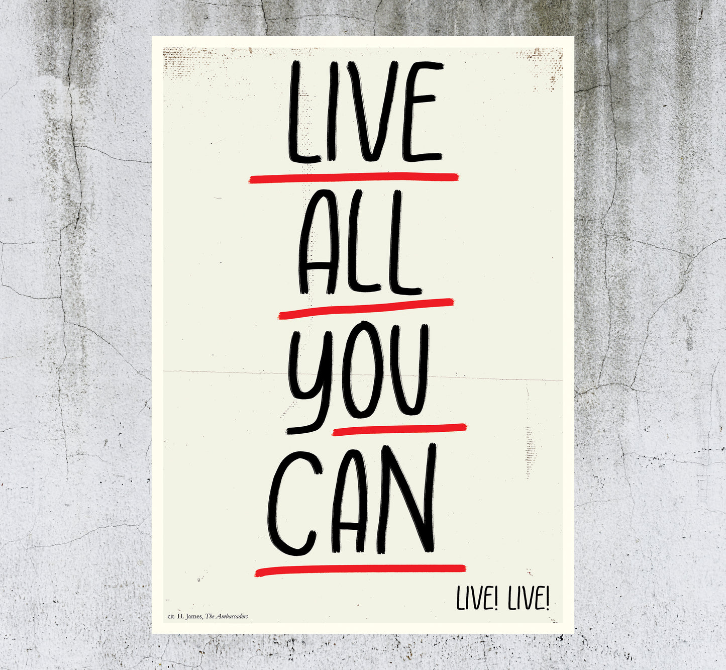 H. JAMES - "Live all you can"