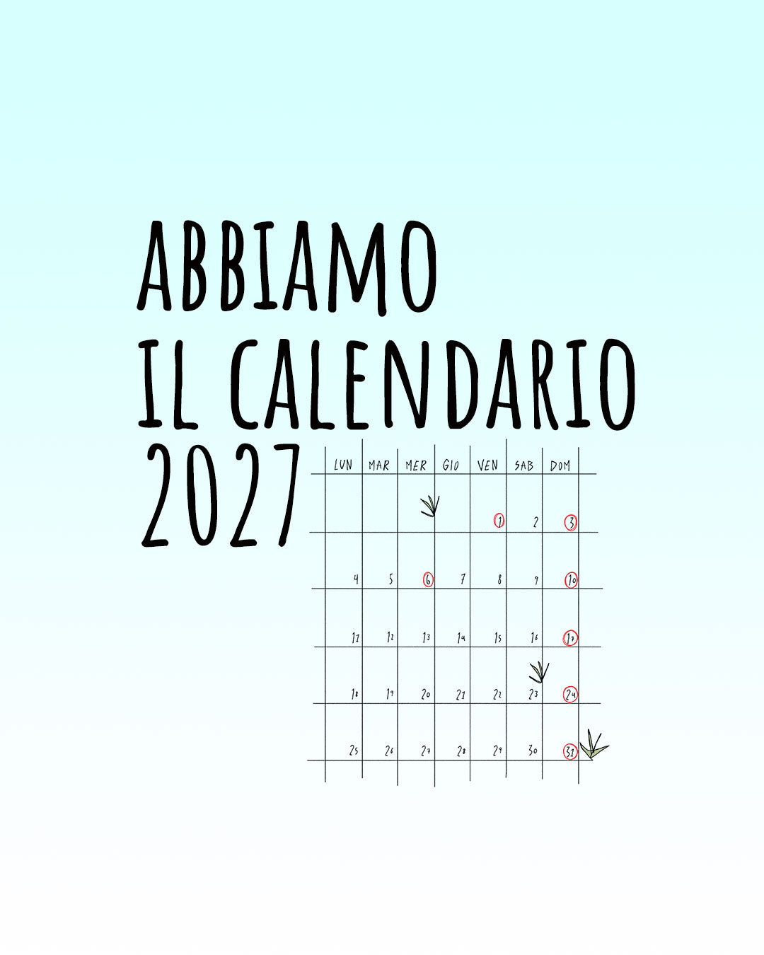 CALENDARIO 2027