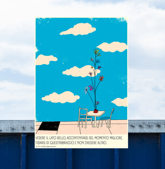 P. V. TONDELLI - "Vedere il lato bello, accontentarsi del momento migliore, fidarsi di quest'abbraccio e non chiedere altro"